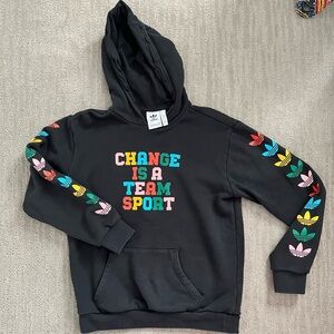 Adidas Mens Change is a Team Sport Hoodie Sweatshirt Small